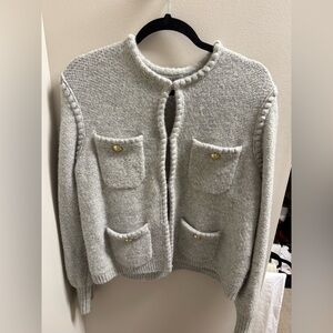 Grey Jcrew cardigan M